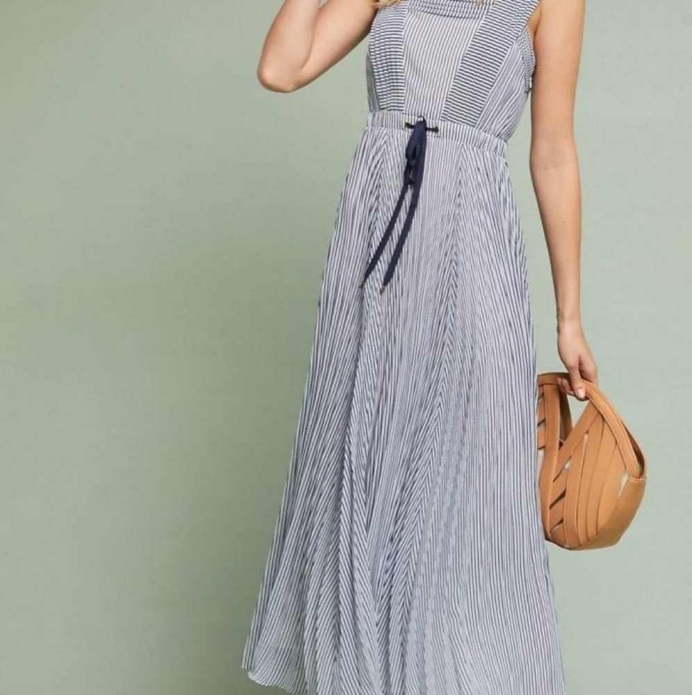 NWT Anthropologie Maeve Darcy Blue Striped Dress
